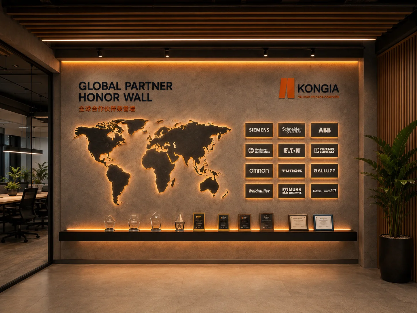 KONGIA global partner honor wall