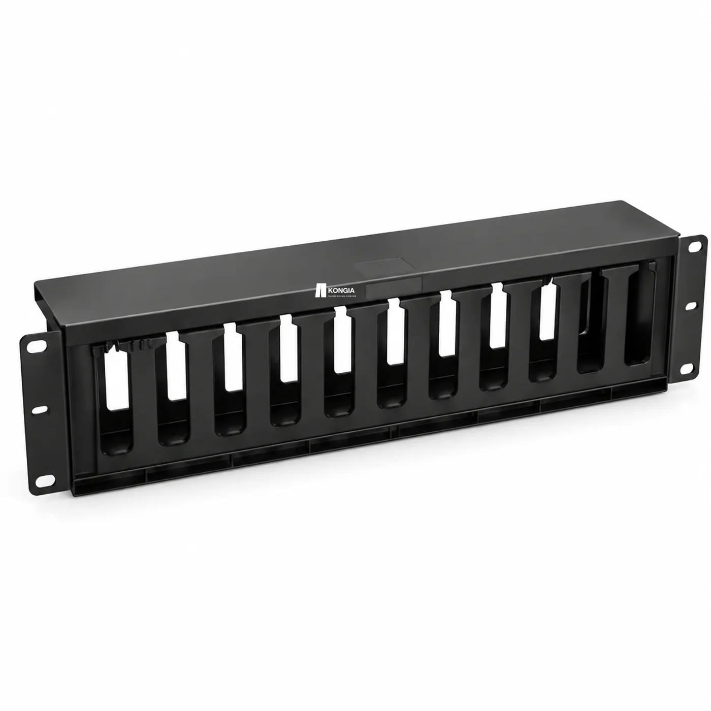 Organizador Horizontal KONGIA con Tapa, 24 Posiciones, Rack 19 pulgadas, 2U