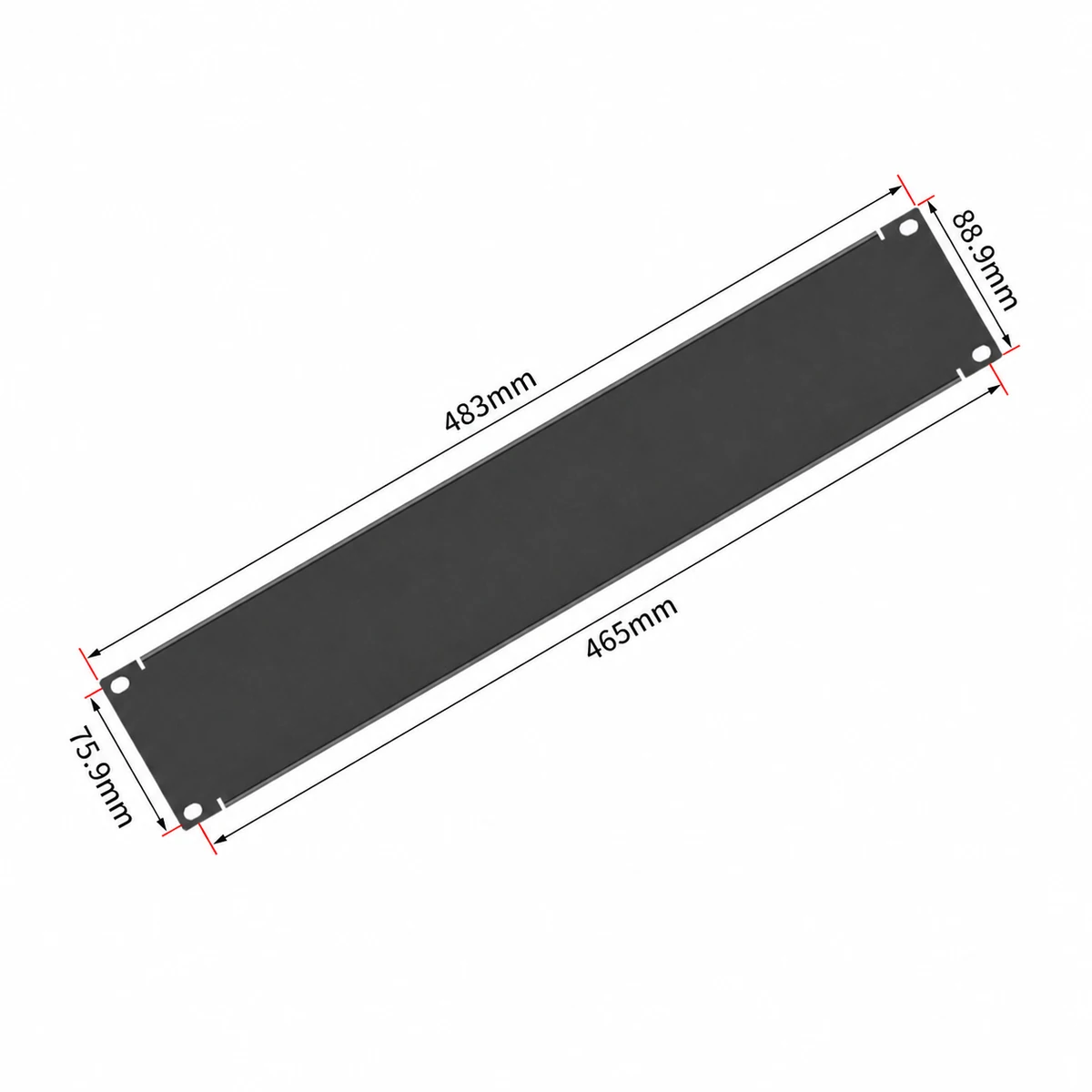Panel Ciego con Tornillos para Rack 19 pulgadas, 2U