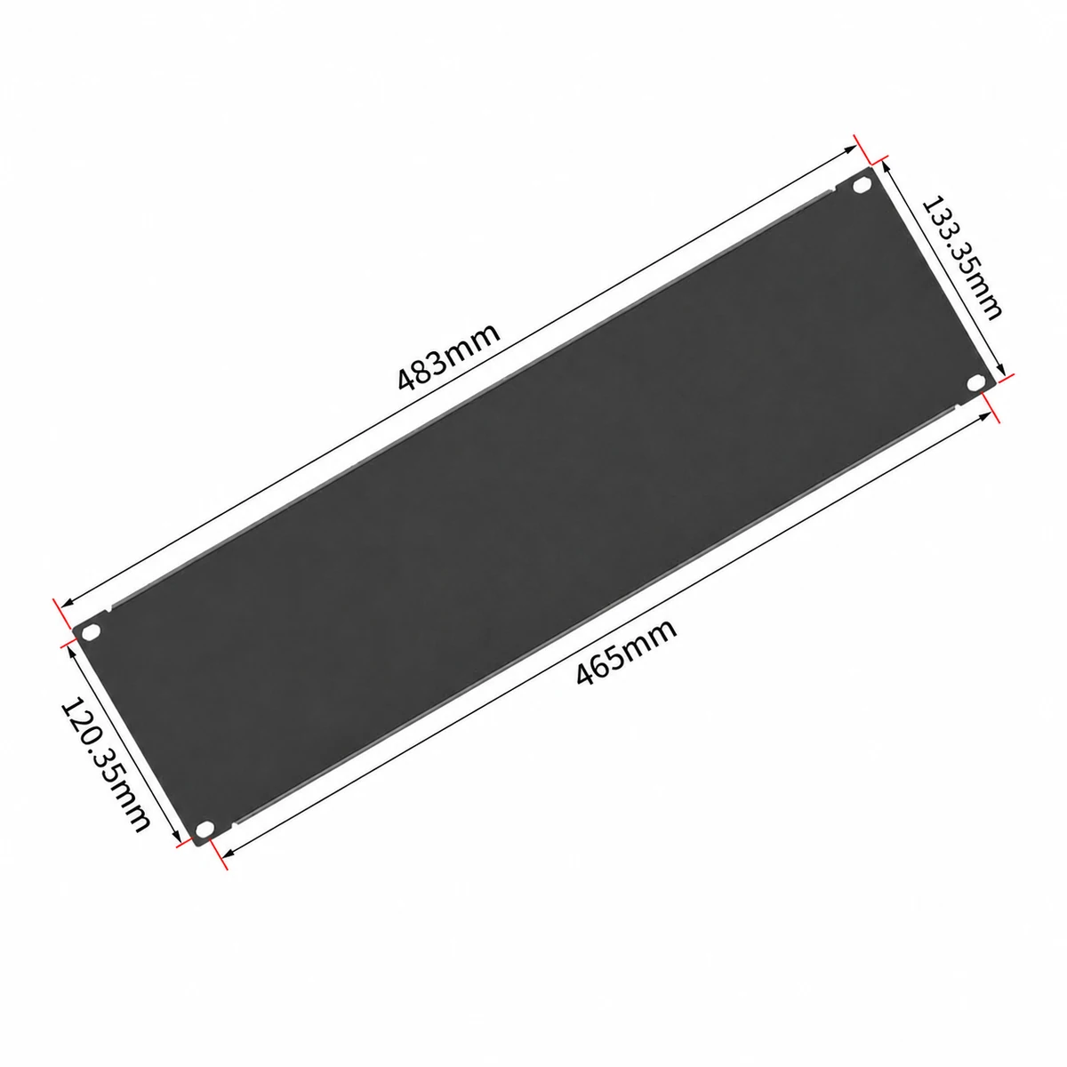 Panel Ciego con Tornillos para Rack 19 pulgadas, 3U