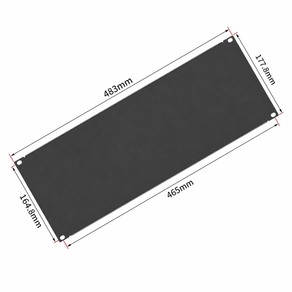 Panel Ciego con Tornillos para Rack 19 pulgadas, 4U