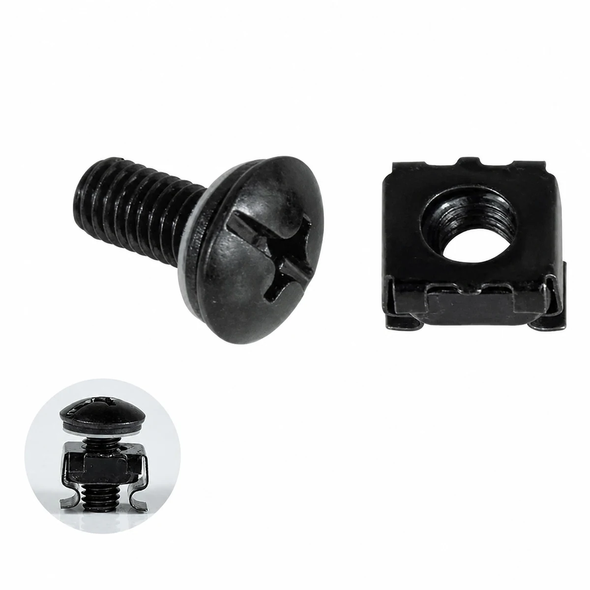 Kit de Montaje M6 × 14 para Rack — 100 Juegos Completos