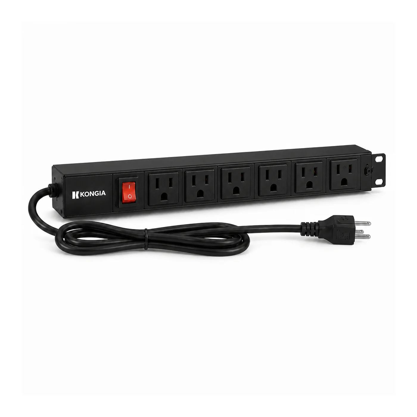 PDU para Rack 19 pulgadas 1U, 6 Tomas US, 15A / 110V-250V