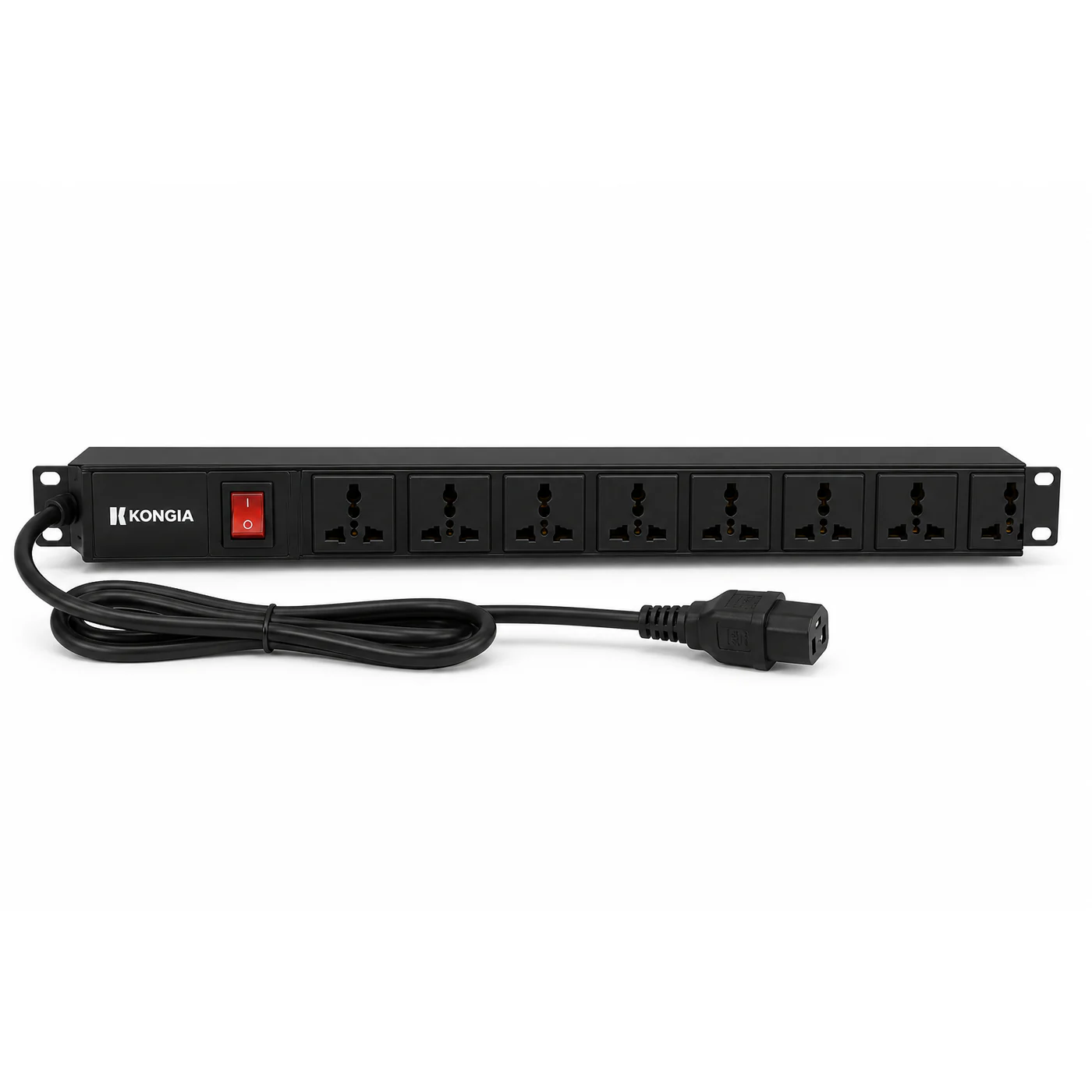 PDU Universal para Rack 19 pulgadas 1U, 8 Tomas, 16A / 110V-250V