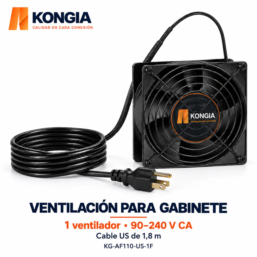 Escenarios de uso - Ventilador Axial para Gabinete, 90–240 V CA Autoajustable, Cable US 1,8 m
