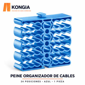 KONGIA — Peine organizador modular azul de 24 posiciones, 1 pieza
