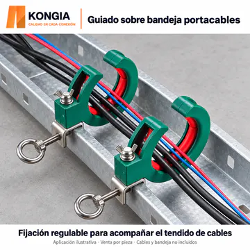 KONGIA KG-CM-CTR — Aplicación ilustrativa en bandeja portacables