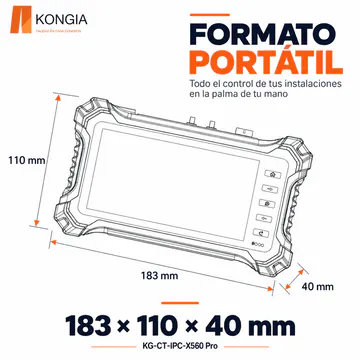 KG-CT-IPC-X560 Pro — Dimensiones 183 × 110 × 40 mm