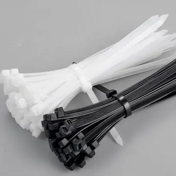 Cinchos blancos y negros en paquete — Cinchos de Nylon 66 Estándar — KG-CT-N66