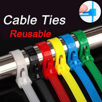 Cinchos reutilizables sobre tubo — Cinchos Reutilizables y Liberables de Nylon — KG-CT-RLS