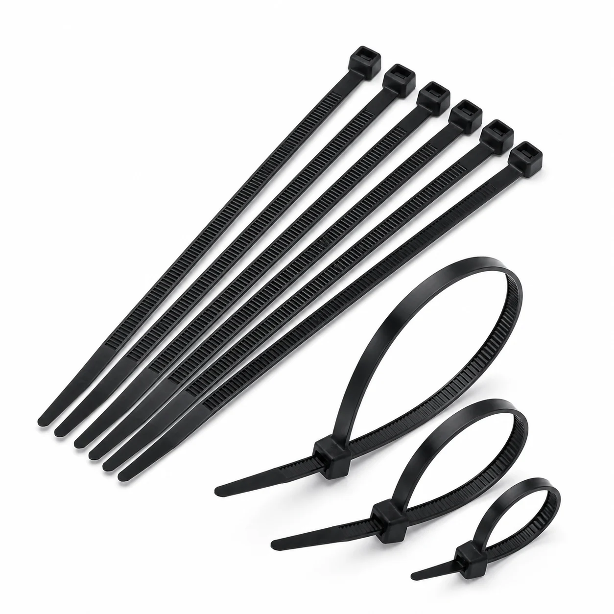Cinchos Negros Resistentes a UV para Exterior