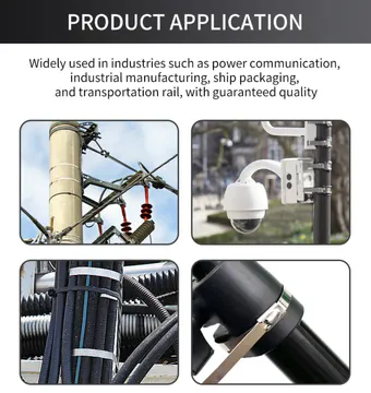 Aplicaciones exteriores y de telecomunicaciones — Cinchos Negros Resistentes a UV para Exterior — KG-CT-UV