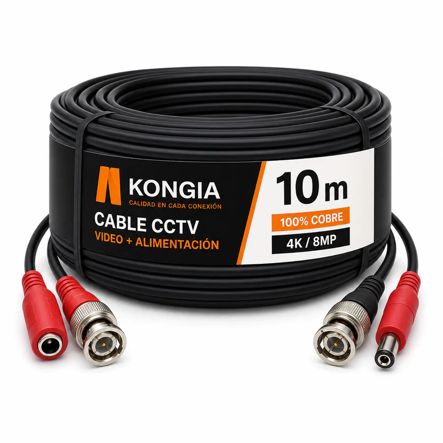 Cable de Video y Alimentación para CCTV