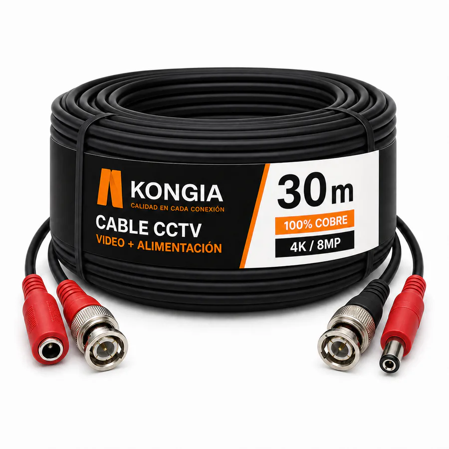 Cable de Video y Alimentación para CCTV