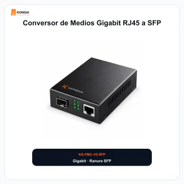 Vista principal del conversor de medios - Conversor de Medios Gigabit RJ45 a SFP - KG-FMC-1G-SFP
