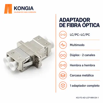 KG-FO-AD-LCP-MM-DX-1 — interfaz LC/PC, Multimodo, Dúplex, 1 pieza