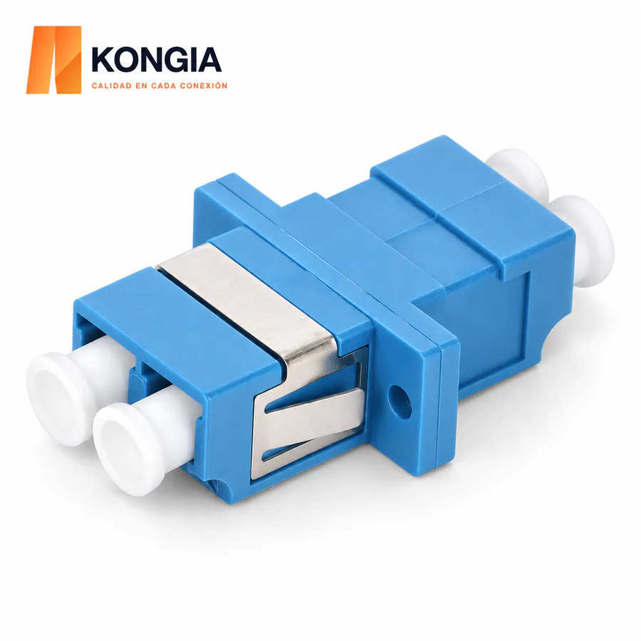 KONGIA Adaptador de Fibra Óptica LC/UPC–LC/UPC, Monomodo, Dúplex, 1 Pieza