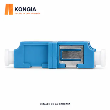KONGIA Adaptador de Fibra Óptica LC/UPC–LC/UPC, Monomodo, Dúplex, 1 Pieza — detalle del adaptador