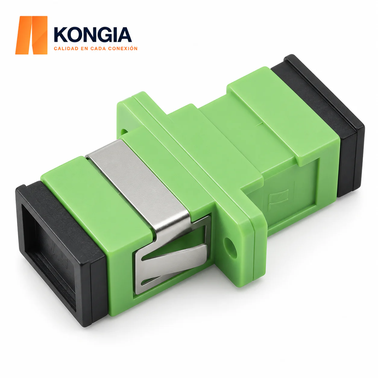 KONGIA Adaptador de Fibra Óptica SC/APC–SC/APC, Monomodo, Simplex, 1 Pieza