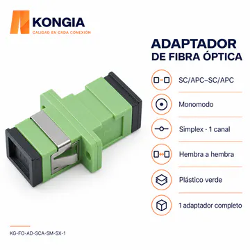 KG-FO-AD-SCA-SM-SX-1 — interfaz SC/APC, Monomodo, Simplex, 1 pieza