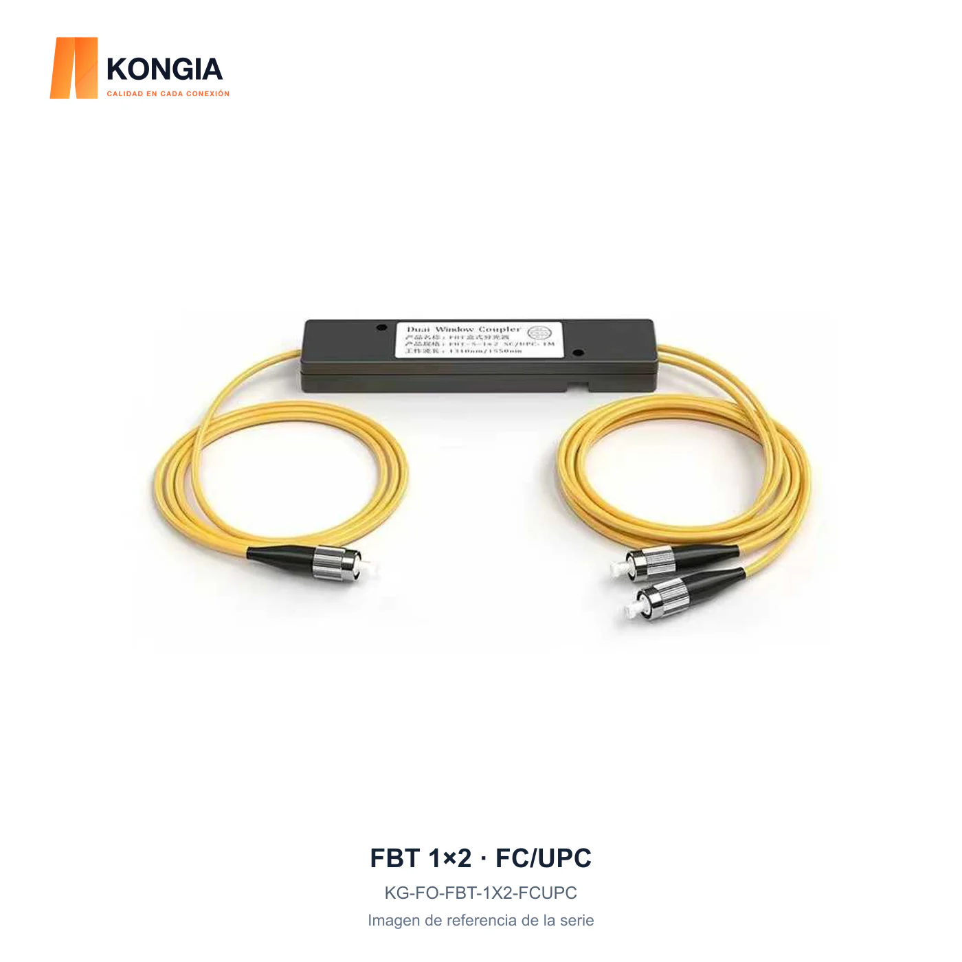 Divisor Óptico FBT 1×2, FC/UPC