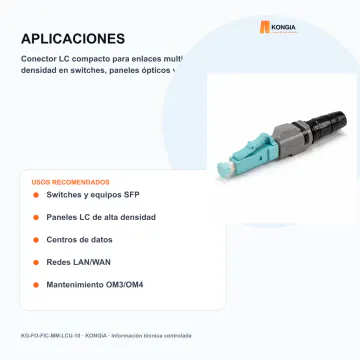Aplicaciones profesionales - Conector Rápido Multimodo LC/UPC OM3/OM4 - KG-FO-FIC-MM-LCU-10