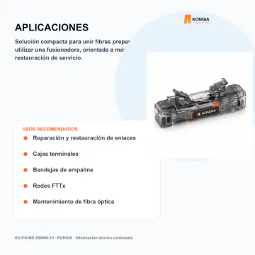 Aplicaciones profesionales - Empalme Mecánico Universal 250/900 µm - KG-FO-MS-250900-10