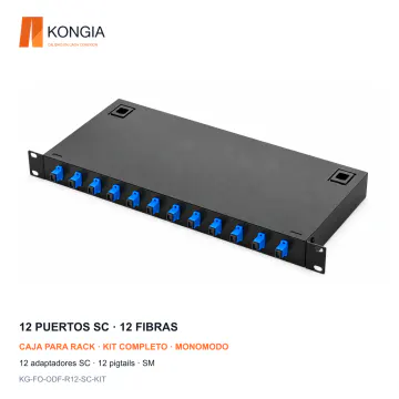 KONGIA KG-FO-ODF-R12-SC-KIT · 12 puertos SC, 12 fibras · Monomodo (SM)