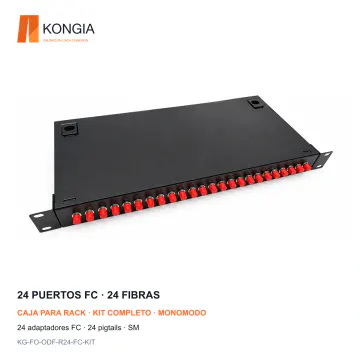 KONGIA KG-FO-ODF-R24-FC-KIT · 24 puertos FC, 24 fibras · Monomodo (SM)