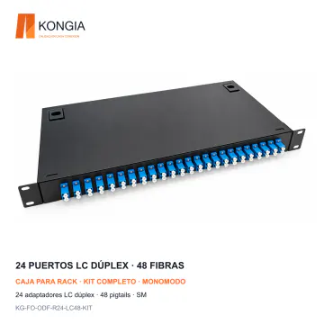 KONGIA KG-FO-ODF-R24-LC48-KIT · 24 puertos LC, 48 fibras · Monomodo (SM)