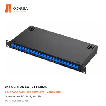 KONGIA KG-FO-ODF-R24-SC-KIT · 24 puertos SC, 24 fibras · Monomodo (SM)