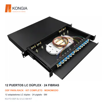 KONGIA KG-FO-ODF-SL12-LC-SM-KIT · 12 puertos LC, 24 fibras · Monomodo (SM)