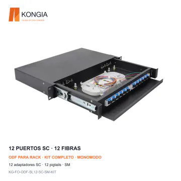 KONGIA KG-FO-ODF-SL12-SC-SM-KIT · 12 puertos SC, 12 fibras · Monomodo (SM)