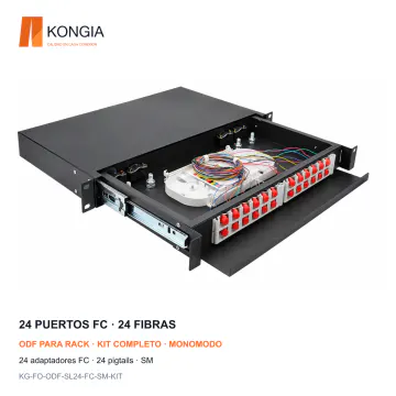 KONGIA KG-FO-ODF-SL24-FC-SM-KIT · 24 puertos FC, 24 fibras · Monomodo (SM)