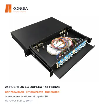 KONGIA KG-FO-ODF-SL24-LC-SM-KIT · 24 puertos LC, 48 fibras · Monomodo (SM)