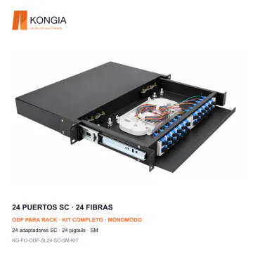 KONGIA KG-FO-ODF-SL24-SC-SM-KIT · 24 puertos SC, 24 fibras · Monomodo (SM)