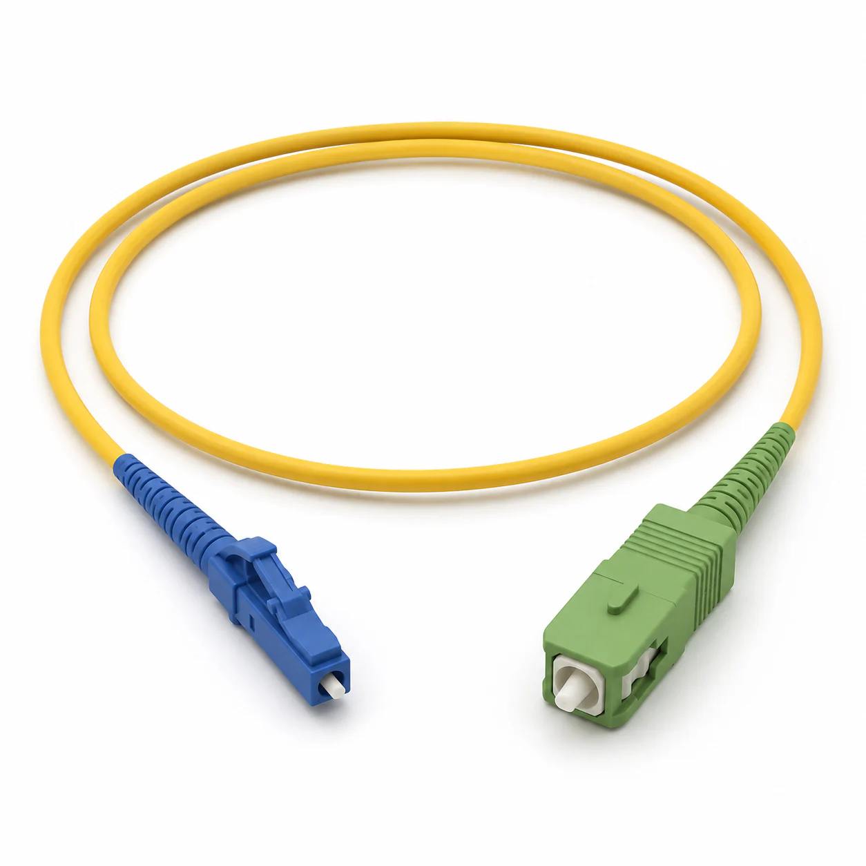 Patch Cord de Fibra Óptica LC/UPC a SC/APC OS2 Simplex