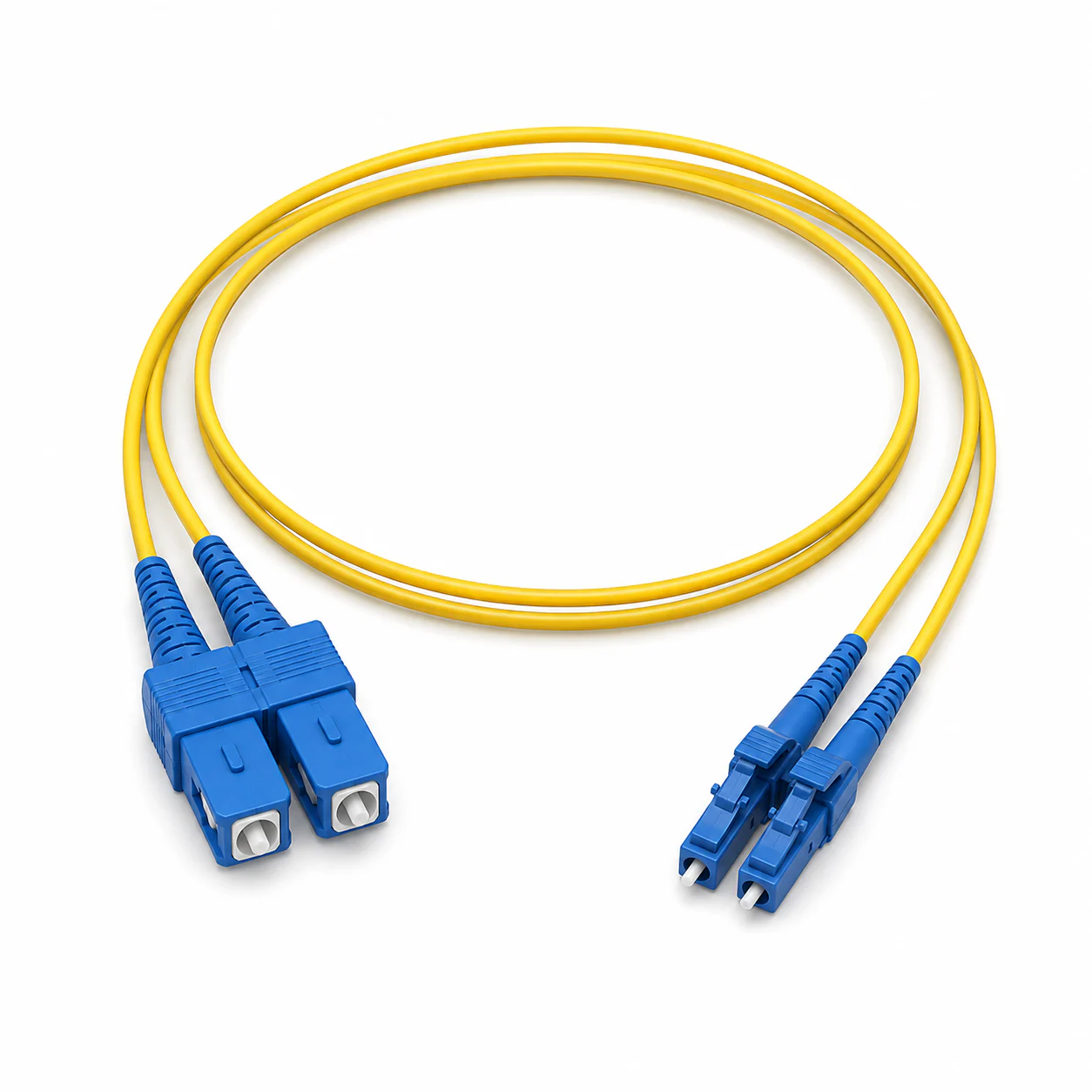 Patch Cord de Fibra Óptica LC/UPC a SC/UPC OS2 Duplex