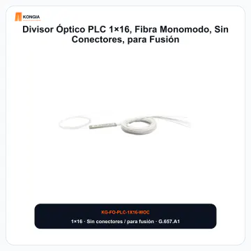 Vista principal - Divisor Óptico PLC 1×16, Fibra Monomodo, Sin Conectores, para Fusión - KG-FO-PLC-1X16-WOC