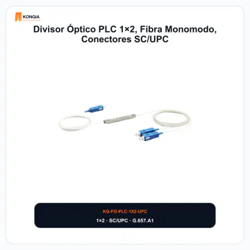 Vista principal - Divisor Óptico PLC 1×2, Fibra Monomodo, Conectores SC/UPC - KG-FO-PLC-1X2-UPC