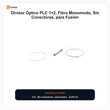 Vista principal - Divisor Óptico PLC 1×2, Fibra Monomodo, Sin Conectores, para Fusión - KG-FO-PLC-1X2-WOC