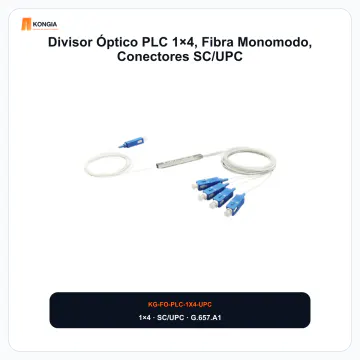 Vista principal - Divisor Óptico PLC 1×4, Fibra Monomodo, Conectores SC/UPC - KG-FO-PLC-1X4-UPC