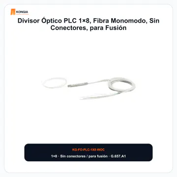 Vista principal - Divisor Óptico PLC 1×8, Fibra Monomodo, Sin Conectores, para Fusión - KG-FO-PLC-1X8-WOC