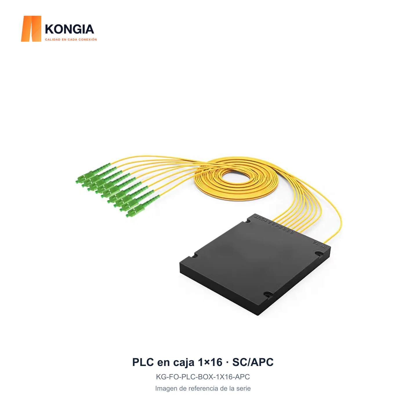 Divisor Óptico PLC en caja con pigtails 1×16, SC/APC
