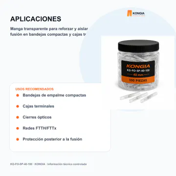 Aplicaciones profesionales - Manga Protectora para Fusión de 40 mm - KG-FO-SP-40-100