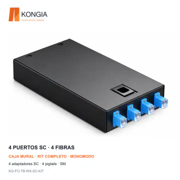 KONGIA KG-FO-TB-W4-SC-KIT · 4 puertos SC, 4 fibras · Monomodo (SM)