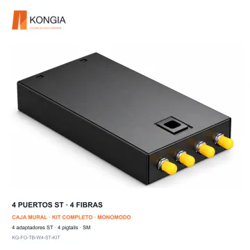 KONGIA KG-FO-TB-W4-ST-KIT · 4 puertos ST, 4 fibras · Monomodo (SM)