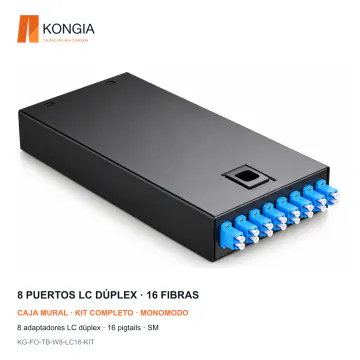 KONGIA KG-FO-TB-W8-LC16-KIT · 8 puertos LC, 16 fibras · Monomodo (SM)