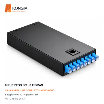 KONGIA KG-FO-TB-W8-SC-KIT · 8 puertos SC, 8 fibras · Monomodo (SM)