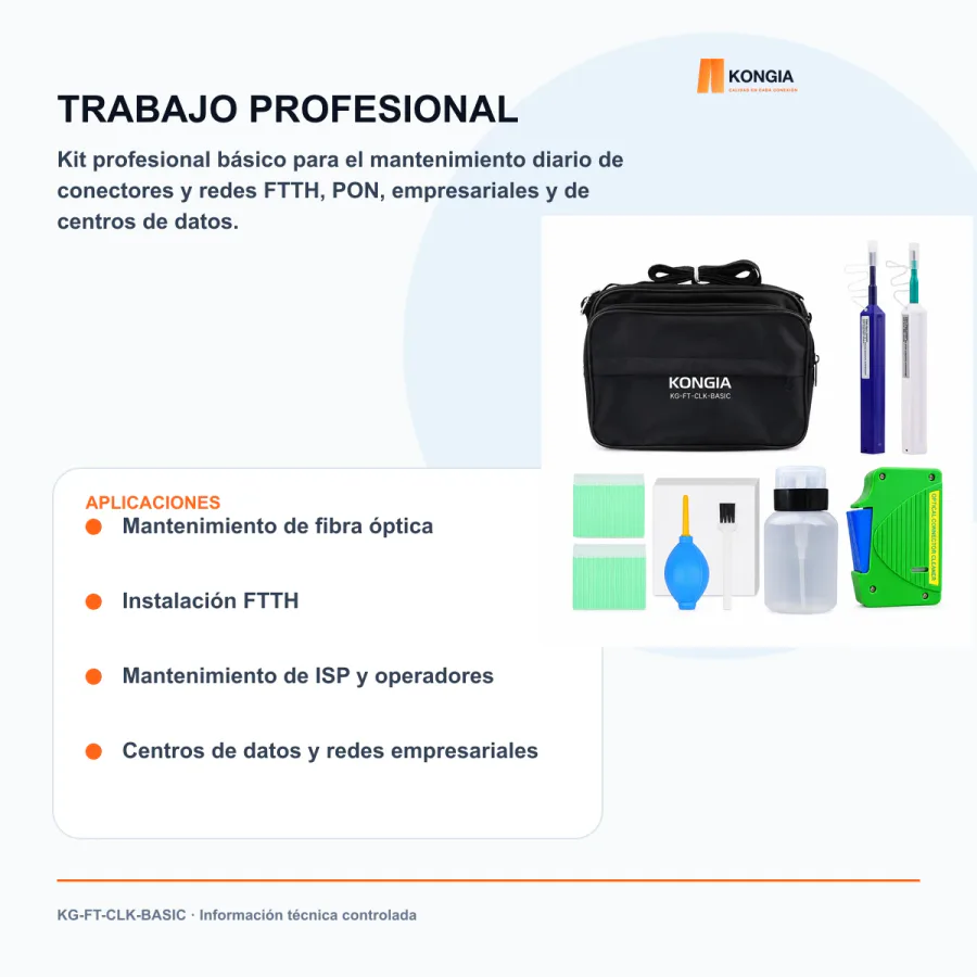 Escenarios de uso - Kit Básico de Limpieza para Fibra Óptica